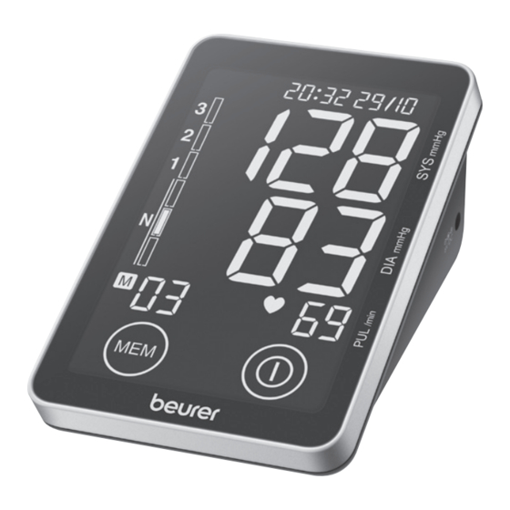 Beurer BM 58 Instructions For Use Manual