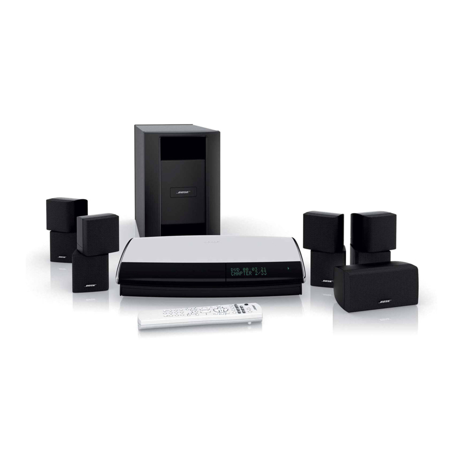 Bose Lifestyle HOME ENTERTAINMENT SYSTEMS Installation Manual