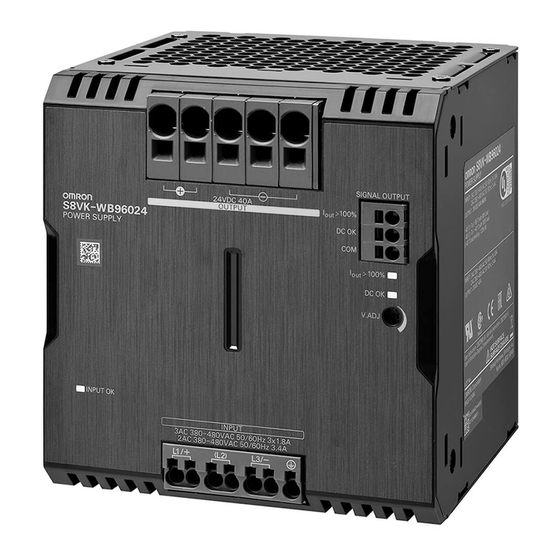 Omron S8VK-W Series Manuals