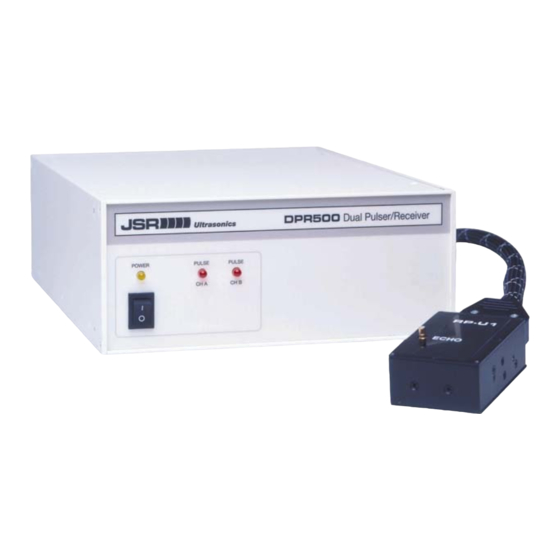 JSR Ultrasonics DPR500 Operator's Manual