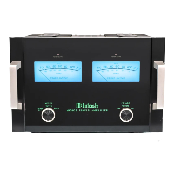McIntosh MC602 Owner's Manual