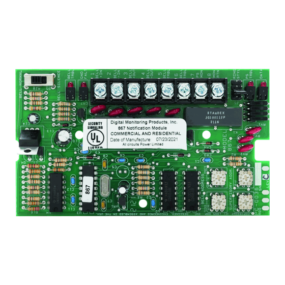 DMP Electronics 867 W LX-BUS Installation Manual