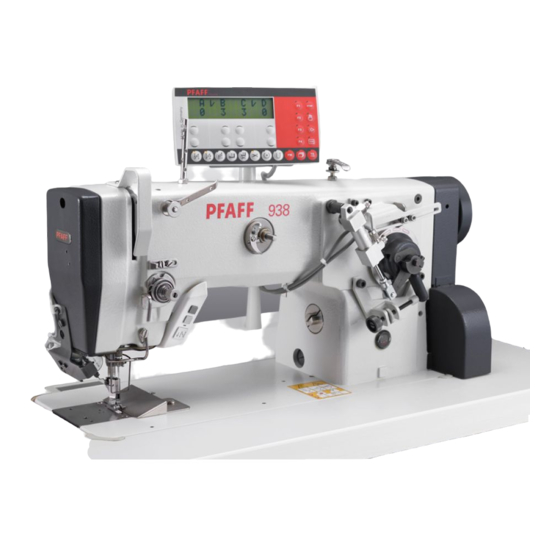 Pfaff Industrial 918 Adjustment Manual
