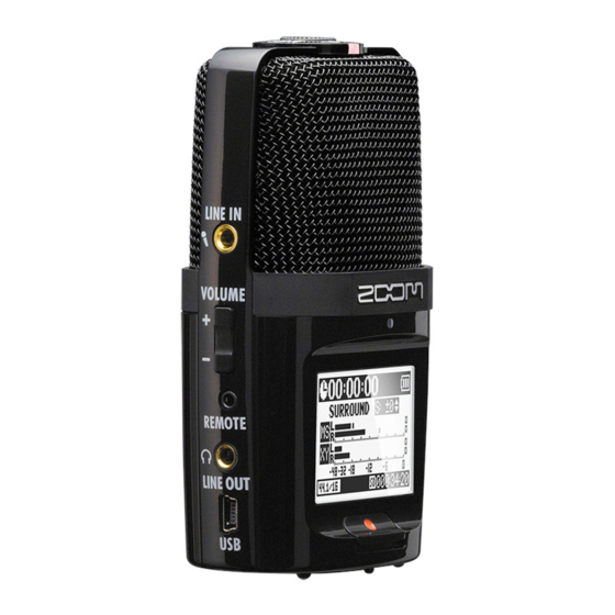 Zcom H2n Quick Manual
