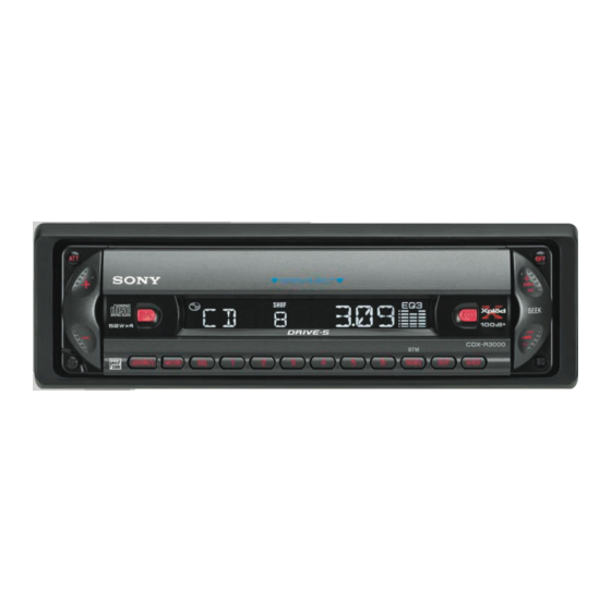 Sony CDX-R3000 Service Manual