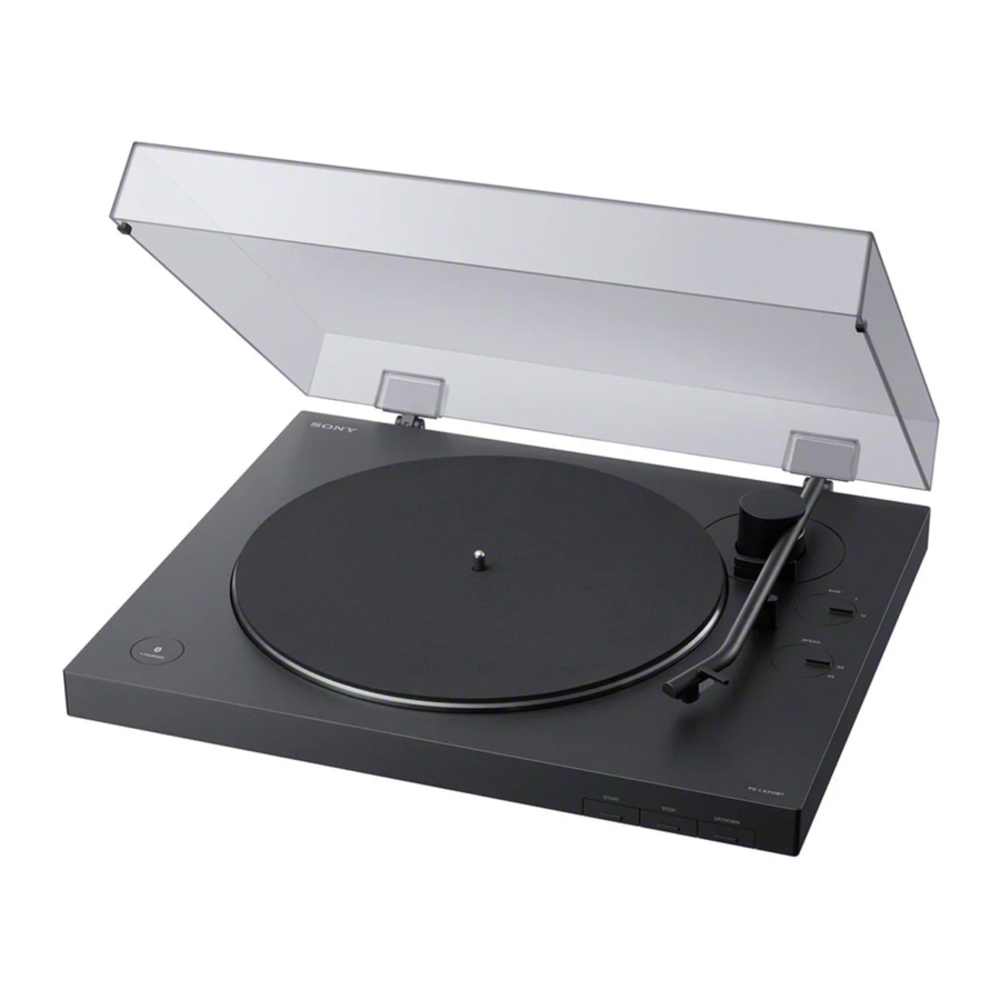 Sony PS-LX310BT Manual