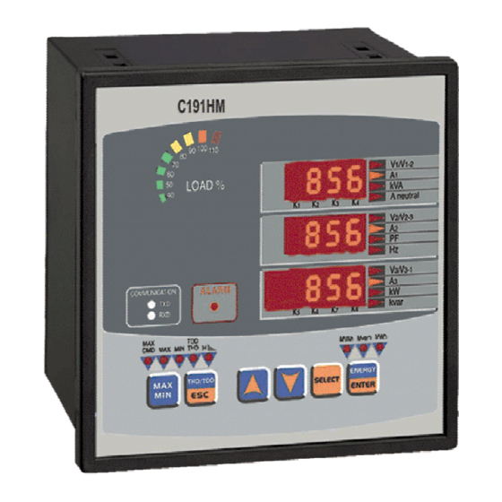 Satec C191HM Installation And Operation Manual