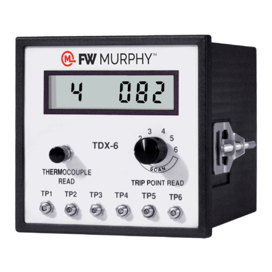 FW Murphy TDX6 Installation And Operation Instructions