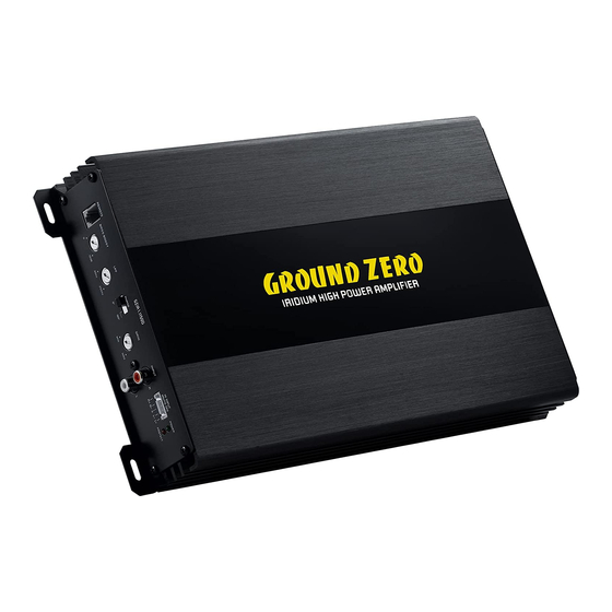 Ground Zero GZIA 1.1150D Owner's Manual