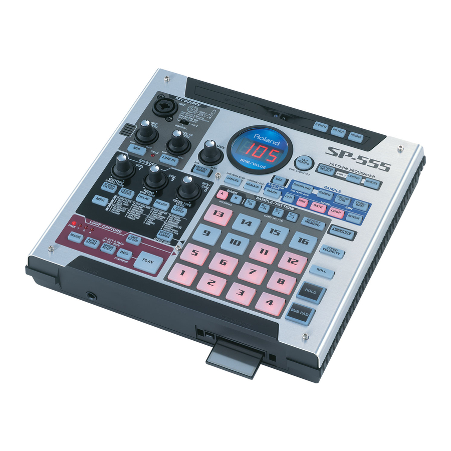 Roland SP-555 Quick Start Manual