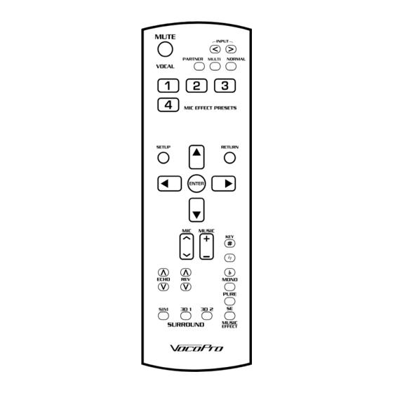 VocoPro DAX-9900RV Owner's Manual