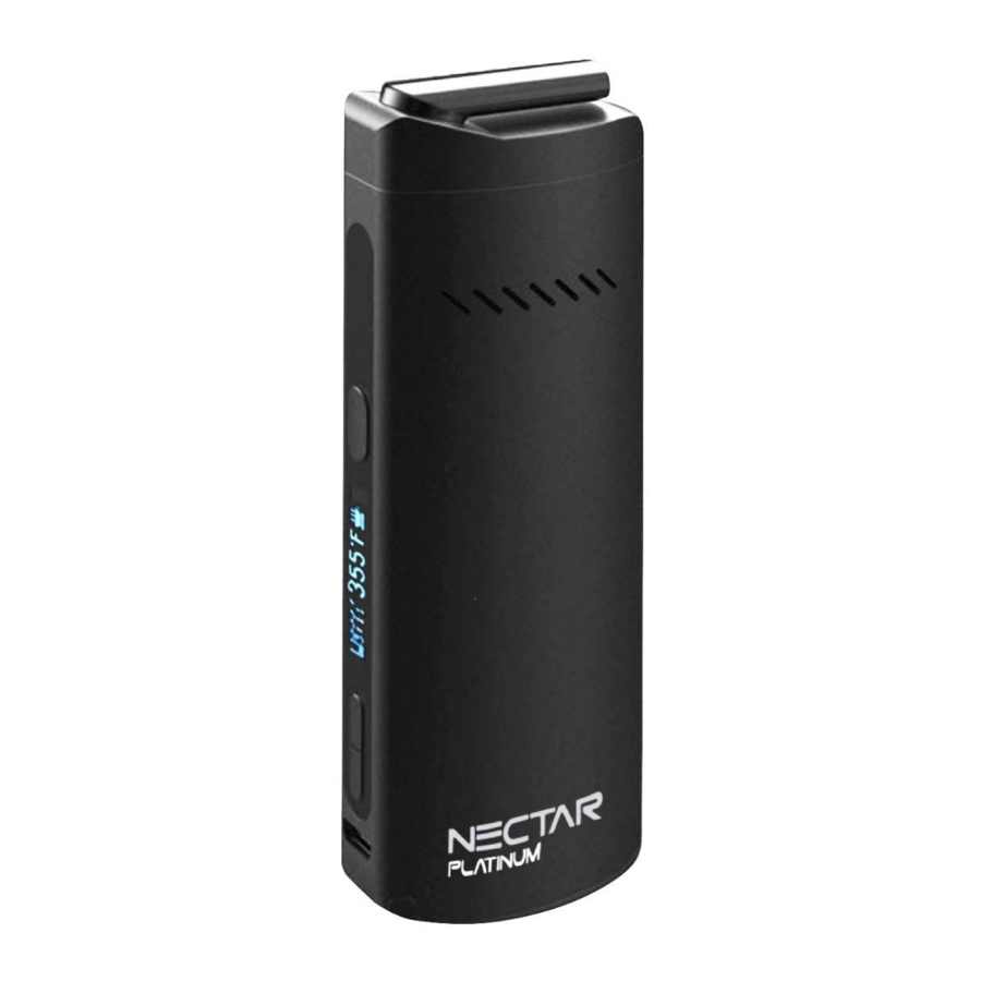 Nectar Platinum - Vaporizer Manual | ManualsLib