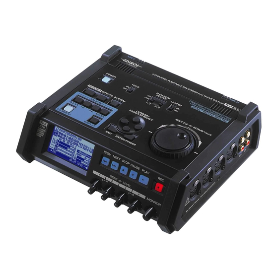 Edirol R-4 Pro Owner's Manual