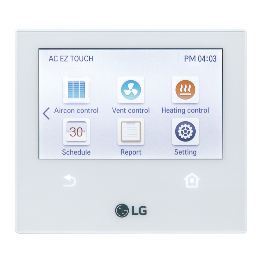 LG AC Ez Touch Manuals