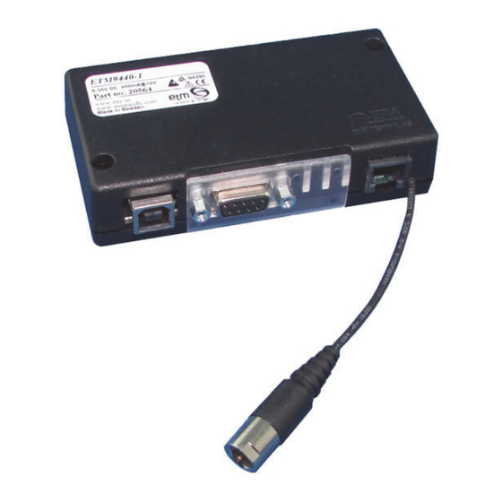 ETM ETM9420-1 Quick Start Manual