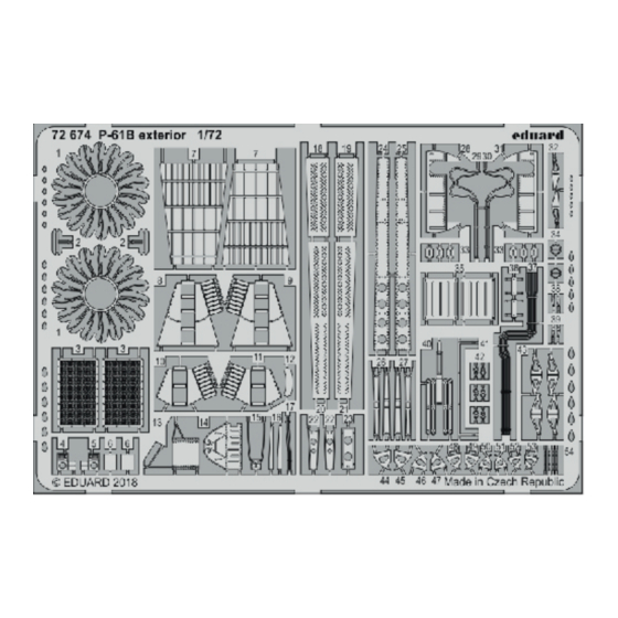 Eduard P-61B exterior Manual