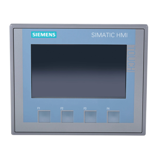 Siemens SIMATIC HMI KP400 Basic color PN Quick Install Manual