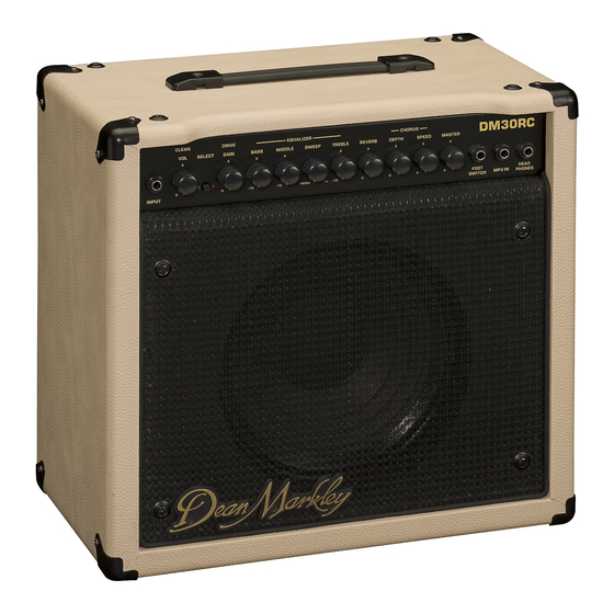 Dean DM30RC Quick Manual