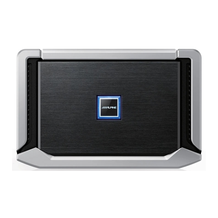 Alpine X-A90M, X-A70F, X-A90V - POWER AMPLIFIER Manual