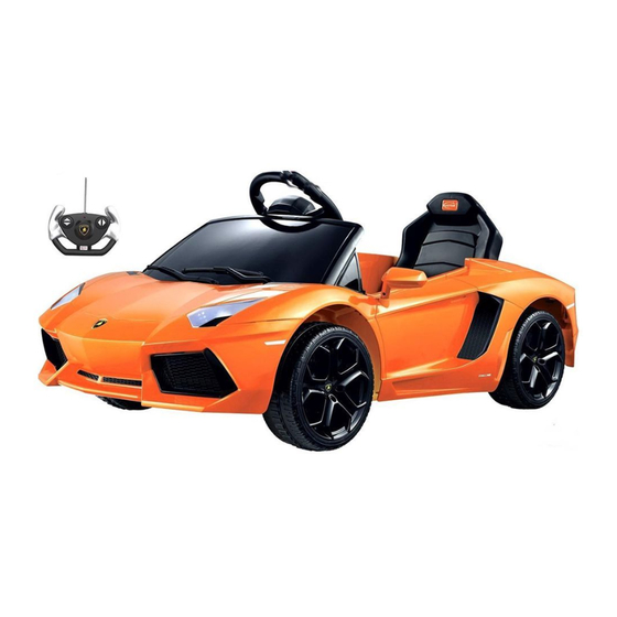 Rastar Baby Lamborghini AventaDor LP 700-4 Ride-On Instructions