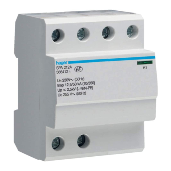 hager SPA212A Series Manual