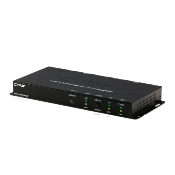 CYP PUV-2100TX-AVLC Operation Manual