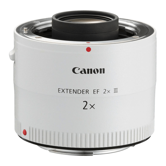 Canon EXTENDER EF 2.0x Parts Catalog