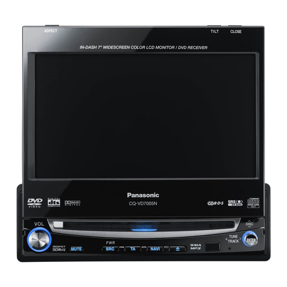 Panasonic CQ-VD7005U Operating Instructions Manual