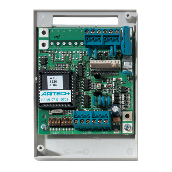 Aritech ATS1210 Quick Start Manual