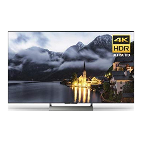 Sony BAVIA XBR-75X900E LED TV Manuals