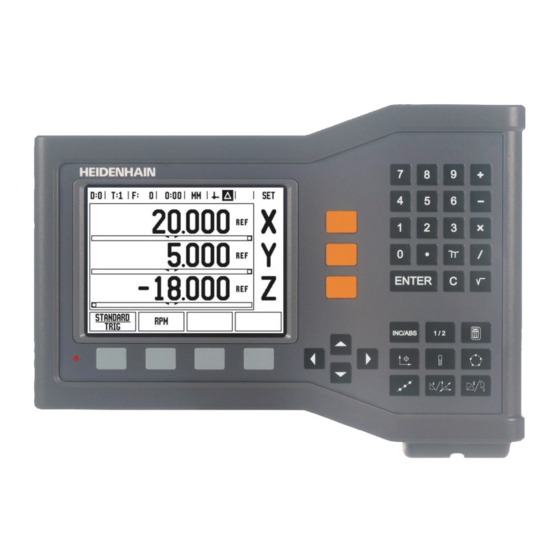 HEIDENHAIN ND 522 Quick Reference Manual