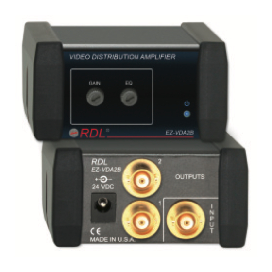 RDL EZ-VDA2B Installation And Operation Manual