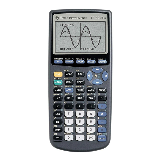 Texas Instruments TI-83 Notes