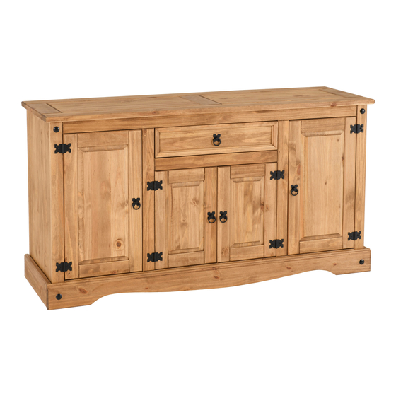 Seconique Corona 4 Door 1 Drawer Sideboard Assembly Instructions Manual