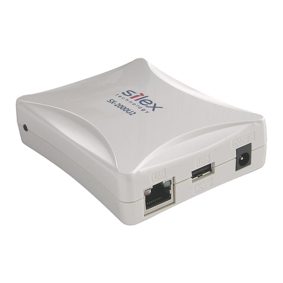 Silex technology SX-2000U2 User Manual