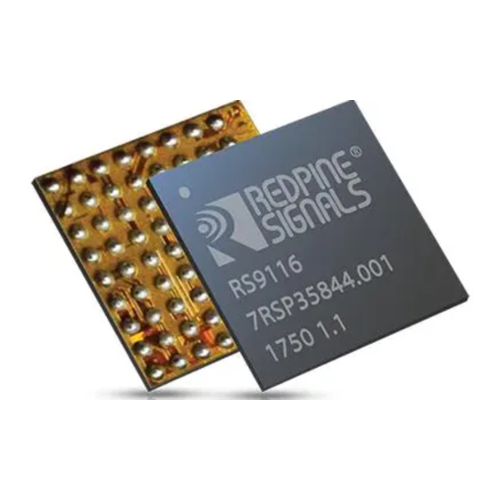 Redpine Signals RS9116 Reference Manual