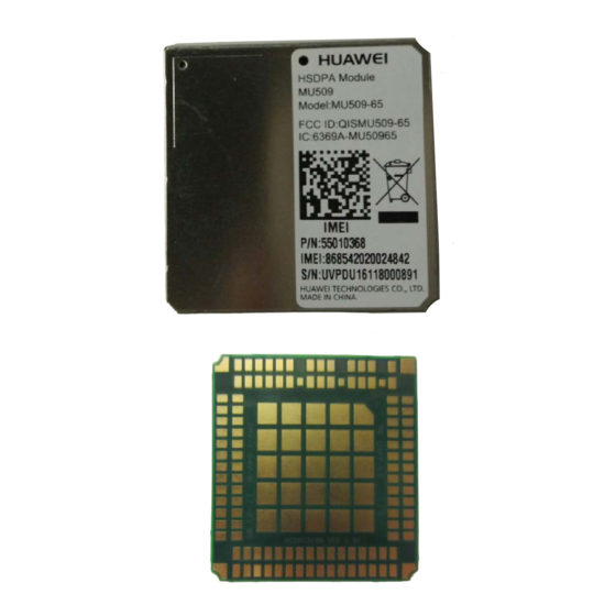 Huawei MU509-65 HSDPA Hardware Manual