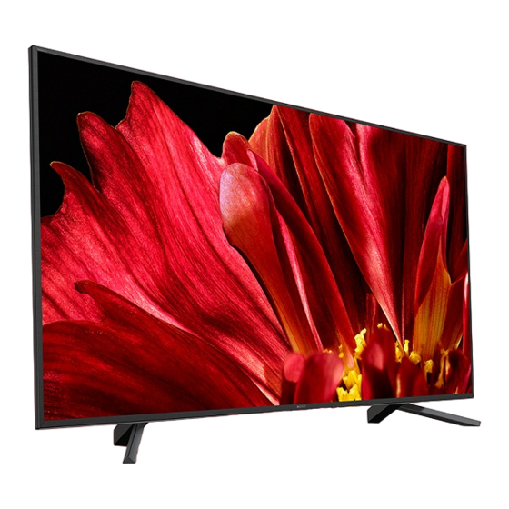 Sony BRAVIA KD-75Z9F Reference Manual