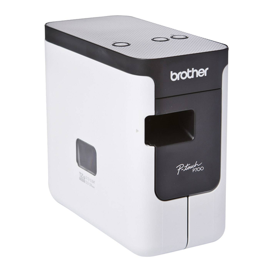 Brother P-TOUCH P700 User Manual