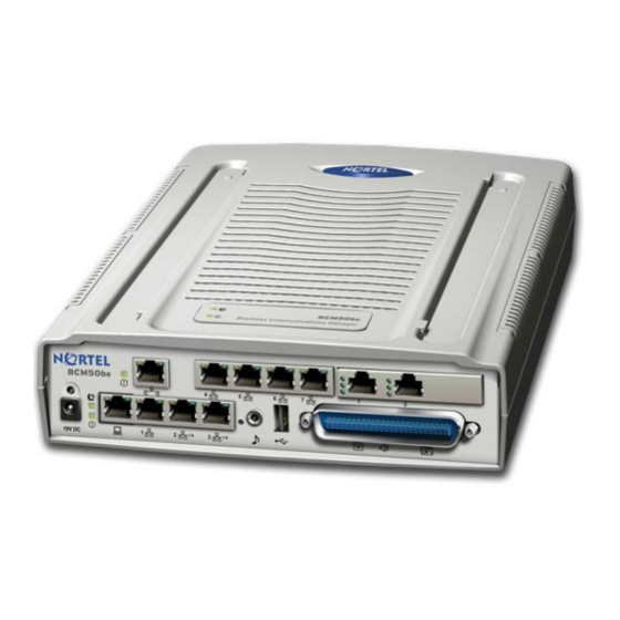 Nortel BCM50 2.0 System Overview Manual