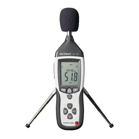 VOLTCRAFT SL-451 Important Notes