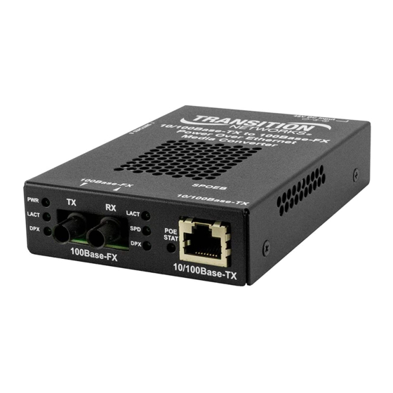 Transition Networks SPOEB1011-100 User Manual