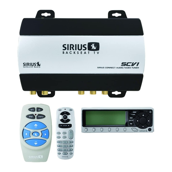 Sirius Satellite Radio SC-V1 User Manual