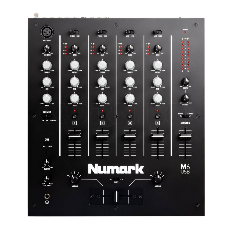 Numark M6 Quick Start Manual