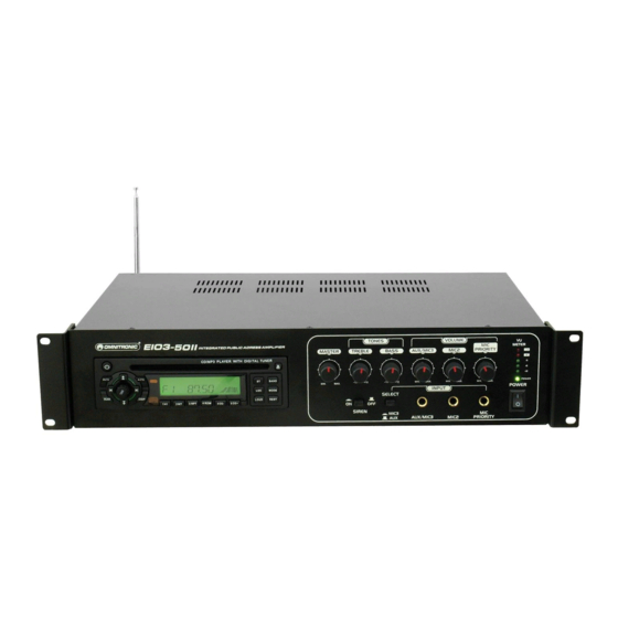 Omnitronic EIO3-50II PA Mixing Amplifier Manuals