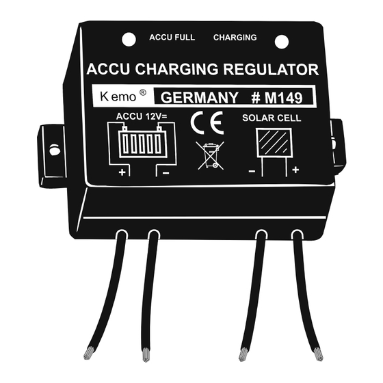 Kemo Electronic M149 Quick Start Manual