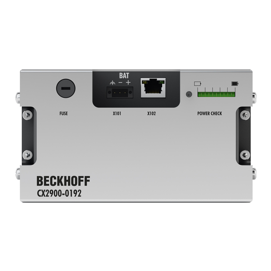 Beckhoff CX2900-0192 Manuals