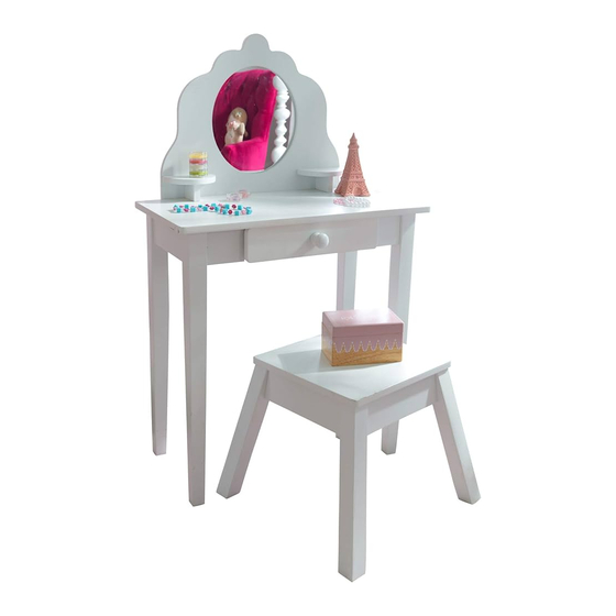 KidKraft Medium Vanity and Stool Assembly Instructions