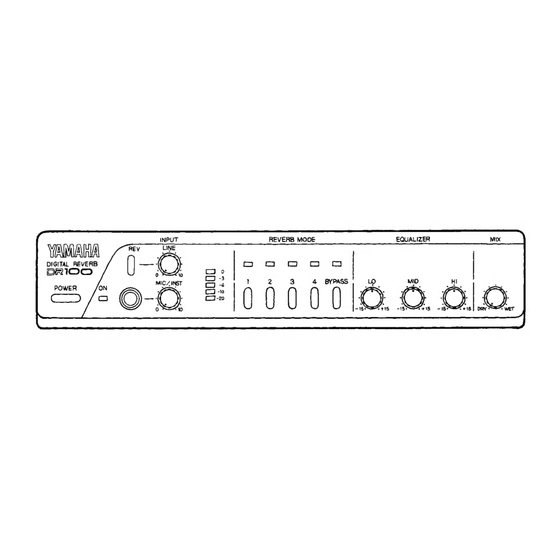 Yamaha DR100 Operation Manual