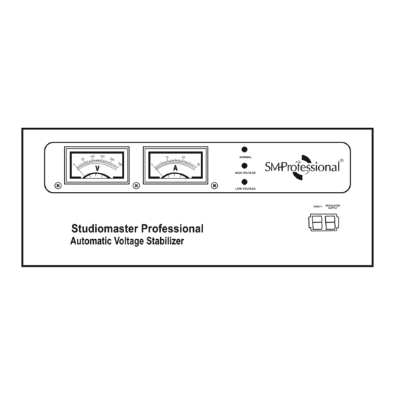 AUDIOPLUS SMProfessional SVC Series Instruction Manual